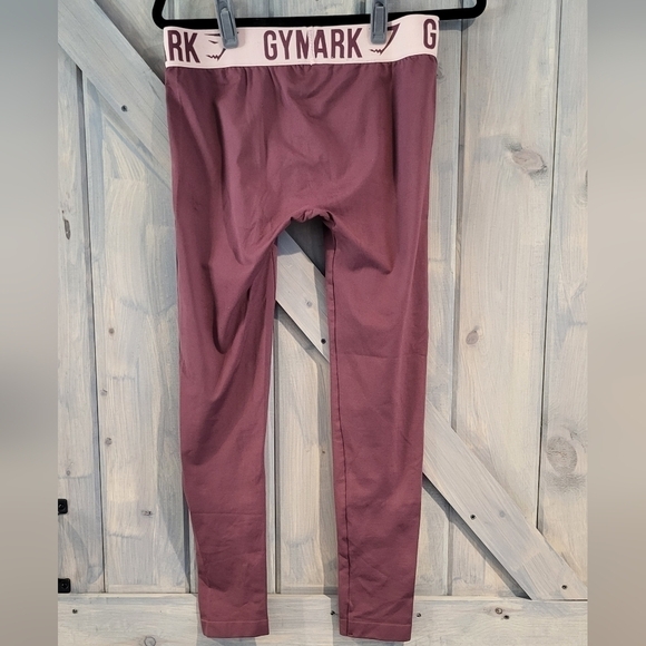 GymShark Cropped Leggings Marled Ruby Size M - Picture 7 of 7